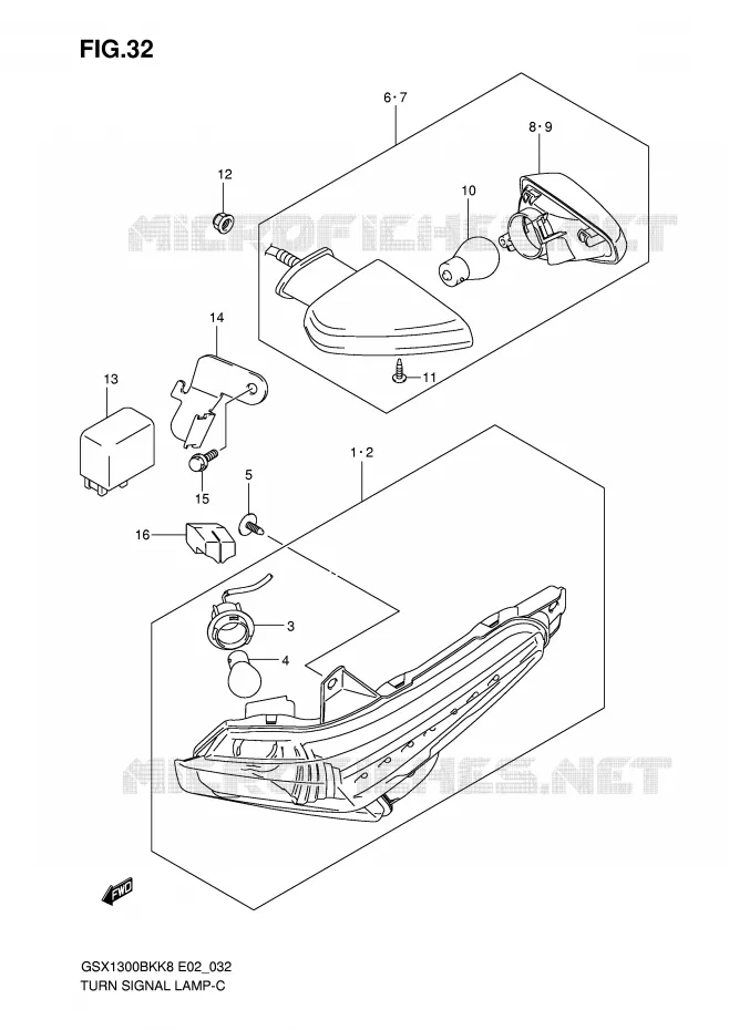 INDICATOREN Suzuki MOTO 1300 B-KING 2012  GSX1300BKU2K8(E2)