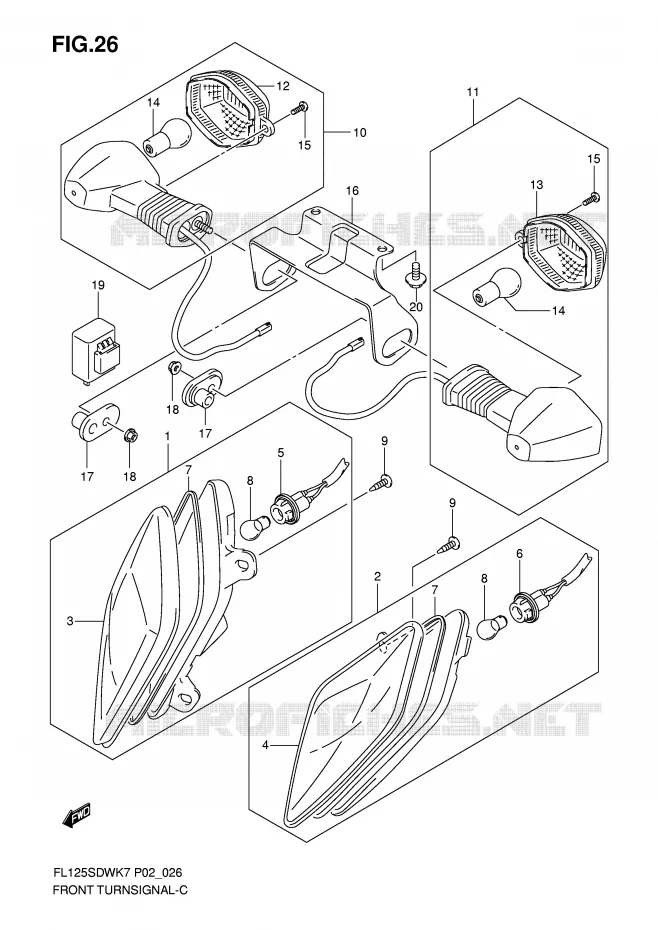 INDICATOREN Suzuki SCOOTER 125 FL 2009  FL125SDWK9(P2)