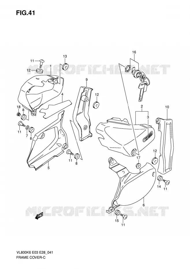KUIP (VL800K6/TK6) Suzuki MOTO 800 VOLUSIA 2007  VL800TK7(E3/E28)
