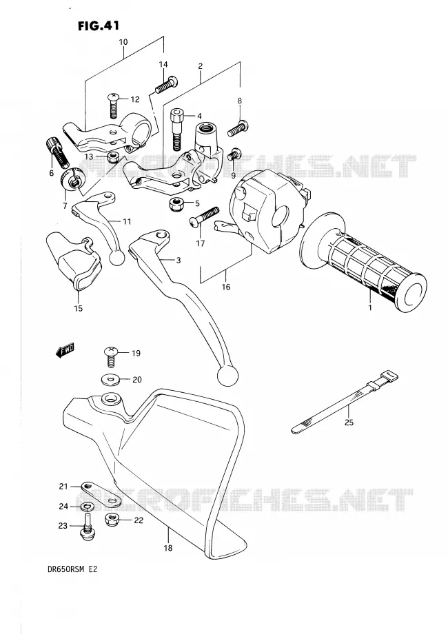 LINKER HANDGREEP Suzuki MOTO 650 DR 1990  DR650RSUL(E2)
