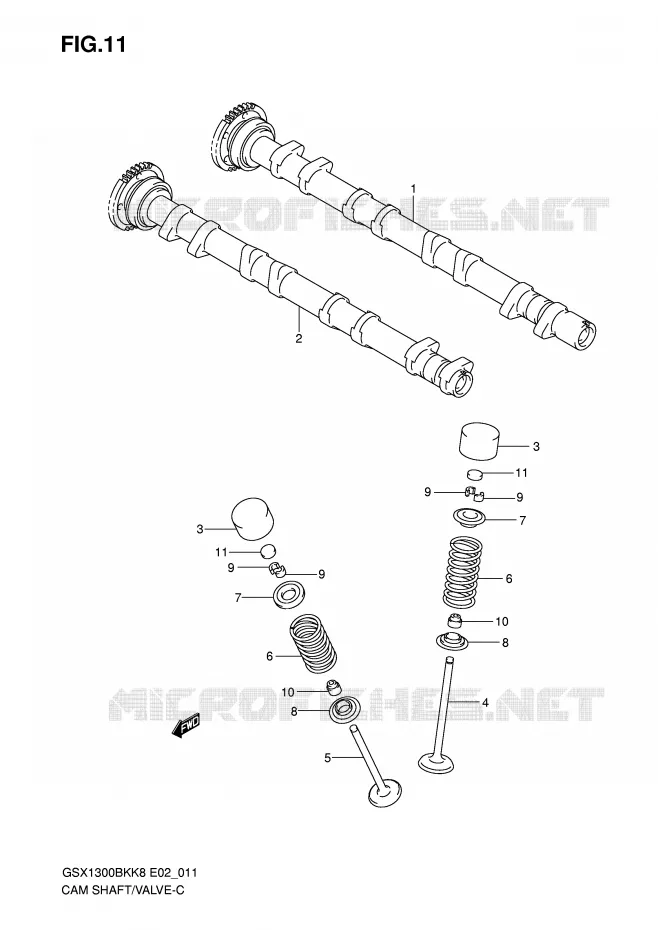 NOKKENAS - VALVES Suzuki MOTO 1300 B-KING 2010  GSX1300BKAL0(E2)
