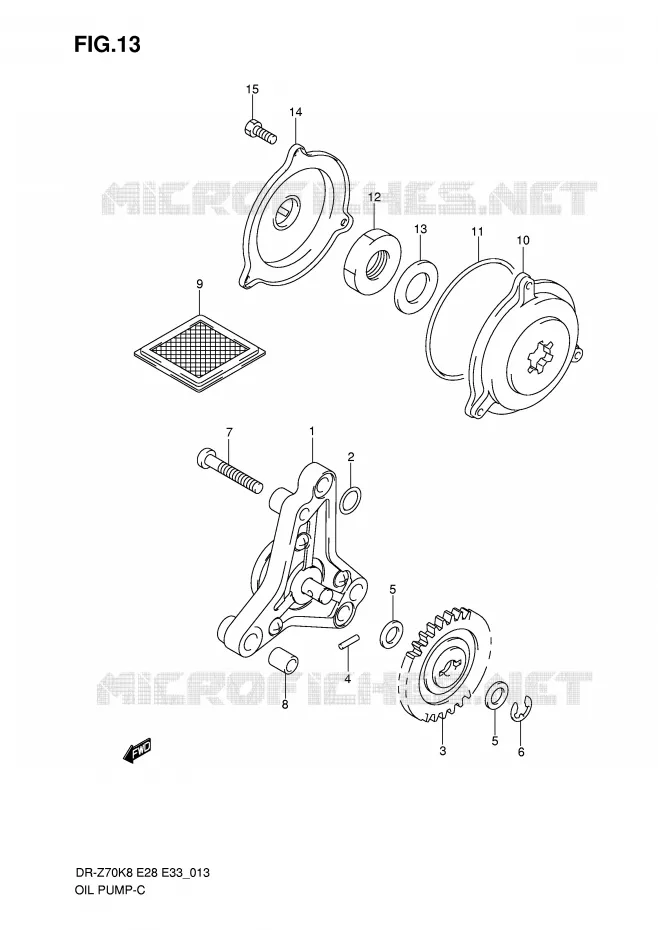 OLIEPOMP Suzuki MOTO 70 DR-Z 2010  DR-Z70L0(E28/E33)