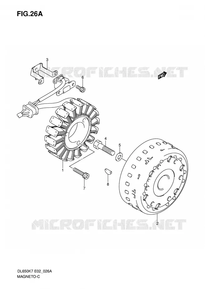 ONTSTEKING (MODEL K8/K9/L0) Suzuki MOTO 650 V-STROM 2008  DL650AK8(E2)