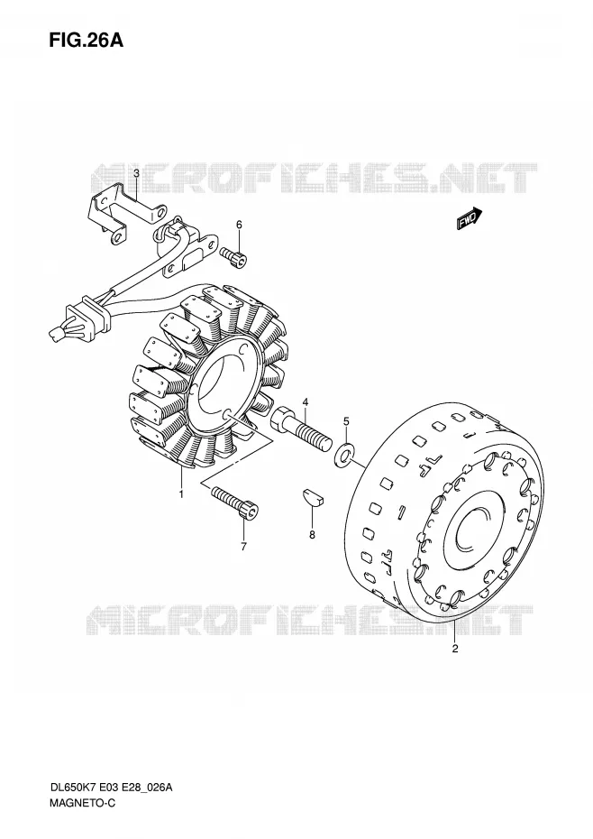 ONTSTEKING (MODEL K8/K9/L0) Suzuki MOTO 650 V-STROM 2010  DL650L0(E3/E28)