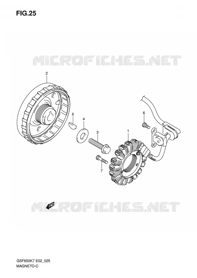 ONTSTEKING Suzuki MOTO 650 BANDIT 2007  GSF650SUAK7(E19)