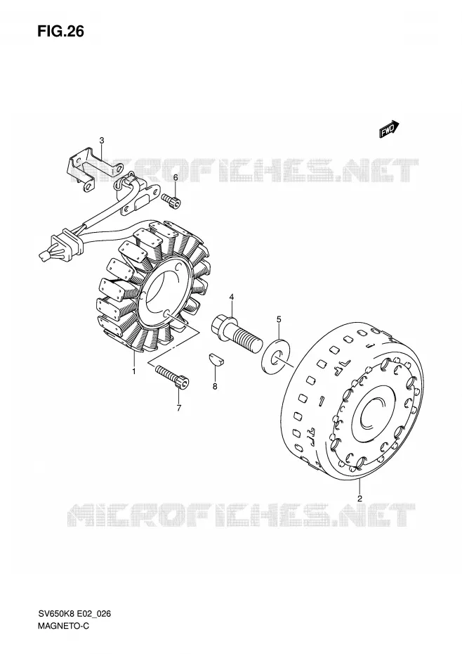 ONTSTEKING Suzuki MOTO 650 SV 2008  SV650SUK8(E2)