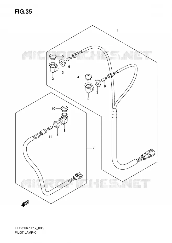 PILOT LAMPEN (E4) Suzuki QUAD 250 OZARK 2010  LT-F250L0(E17)