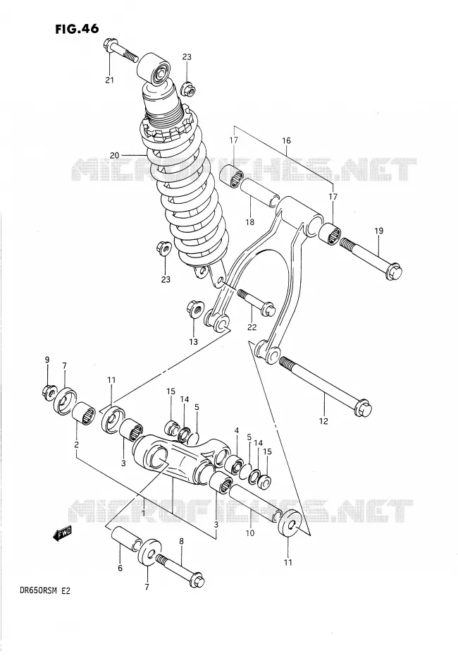 SCHOKBREKER AANEENSCHAKELING Suzuki MOTO 650 DR 1990  DR650RSUL(E2)