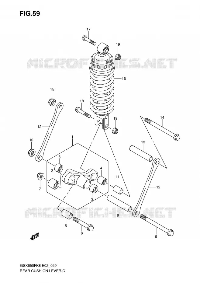 SCHOKBREKER AANEENSCHAKELING Suzuki MOTO 650 GSX-F 2010  GSX650FUAL0(E2)