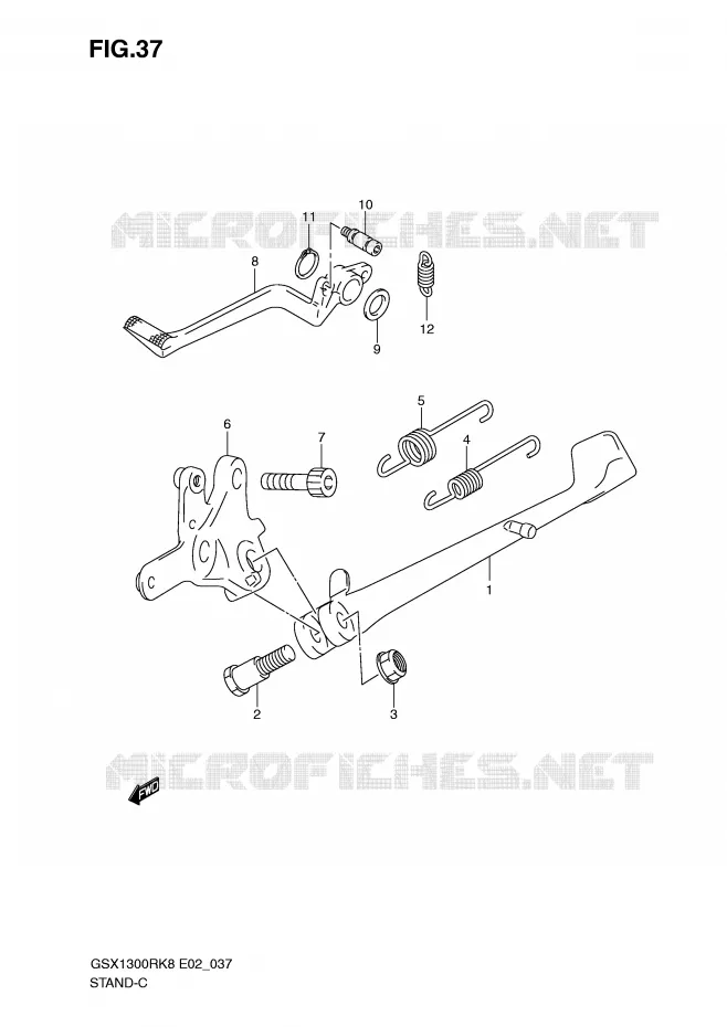 STAND Suzuki MOTO 1300 HAYABUSA 2009  GSX1300RUFK9(E2)