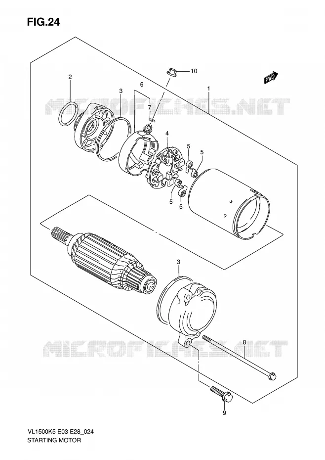 STARTMOTOR Suzuki MOTO 1500 BOULEVARD 2009  VL1500K9(E3/E28)