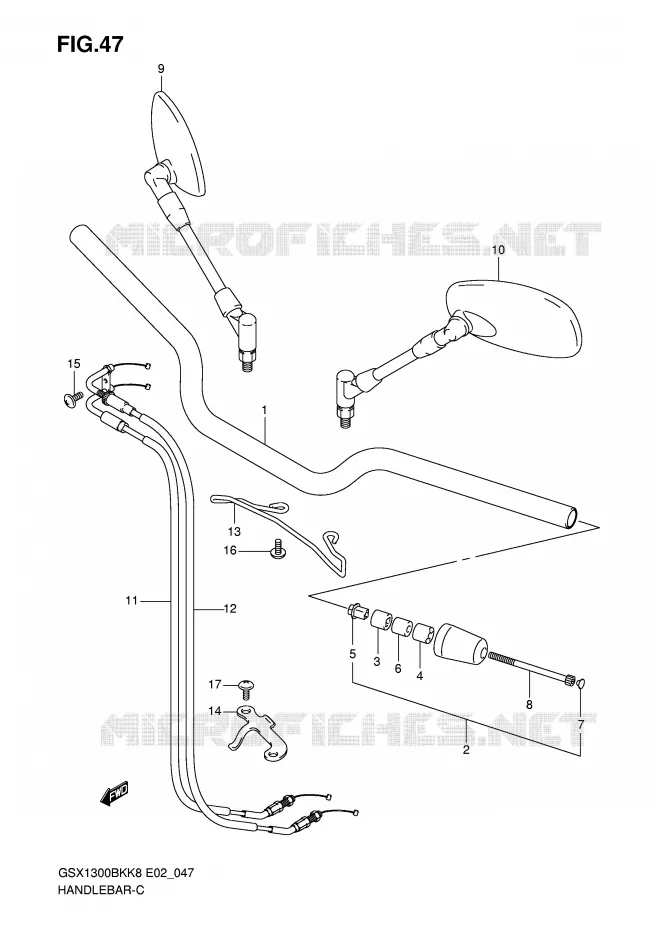 STUUR (DEL K8/K9) Suzuki MOTO 1300 B-KING 2011  GSX1300BKAU2K8(E2)