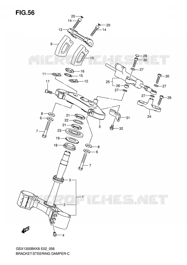 STUURDEMPER Suzuki MOTO 1300 B-KING 2008  GSX1300BKAU2K8(E2)