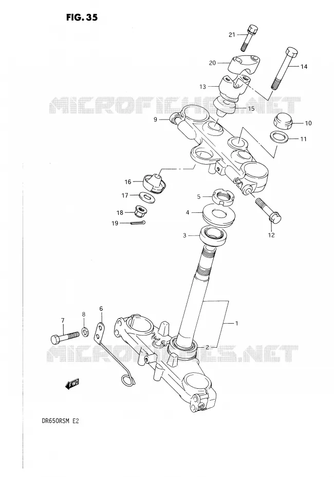 STUURKOLOM Suzuki MOTO 650 DR 1991  DR650RSM(E2)