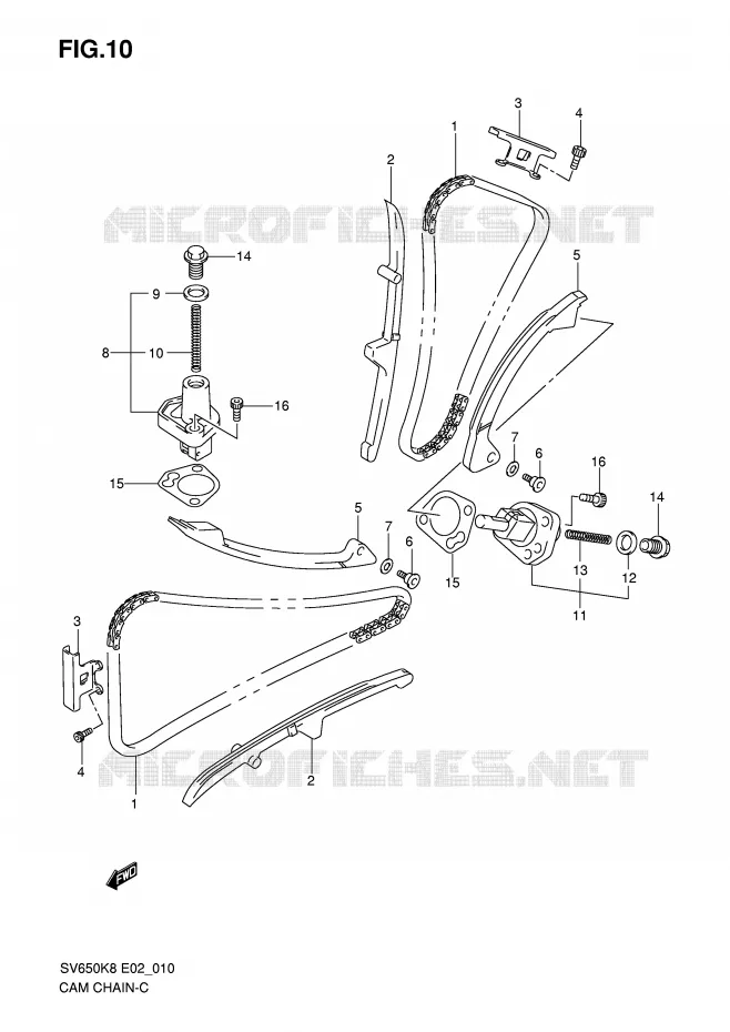 TIMING Suzuki MOTO 650 SV 2008  SV650SK8(E2)