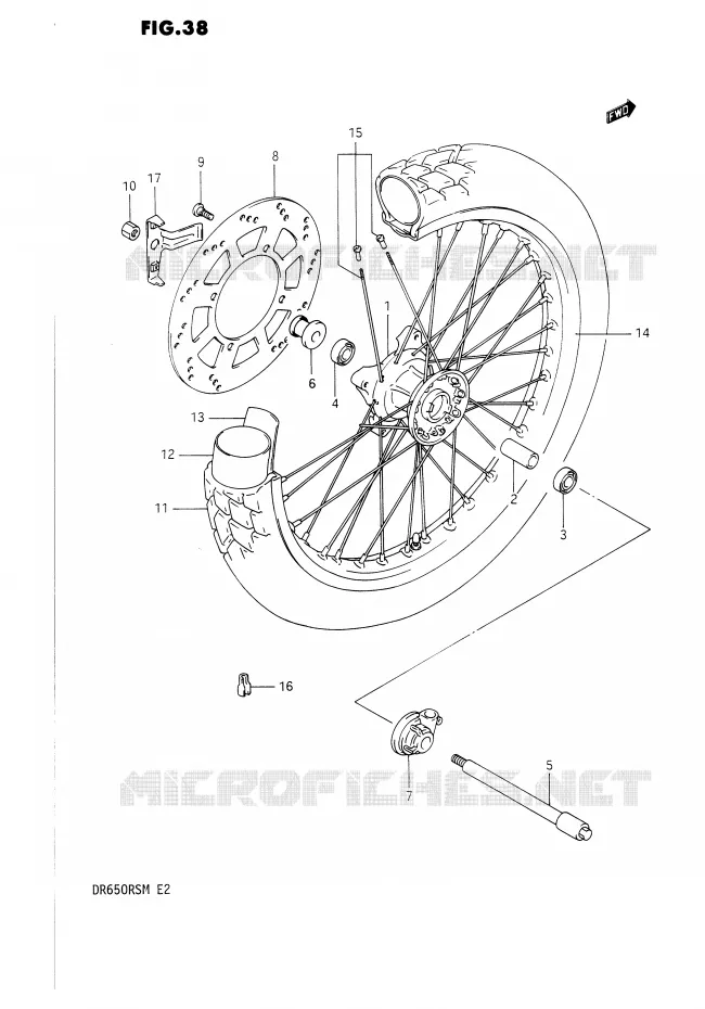VOORWIEL Suzuki MOTO 650 DR 1990  DR650RSL(E2)