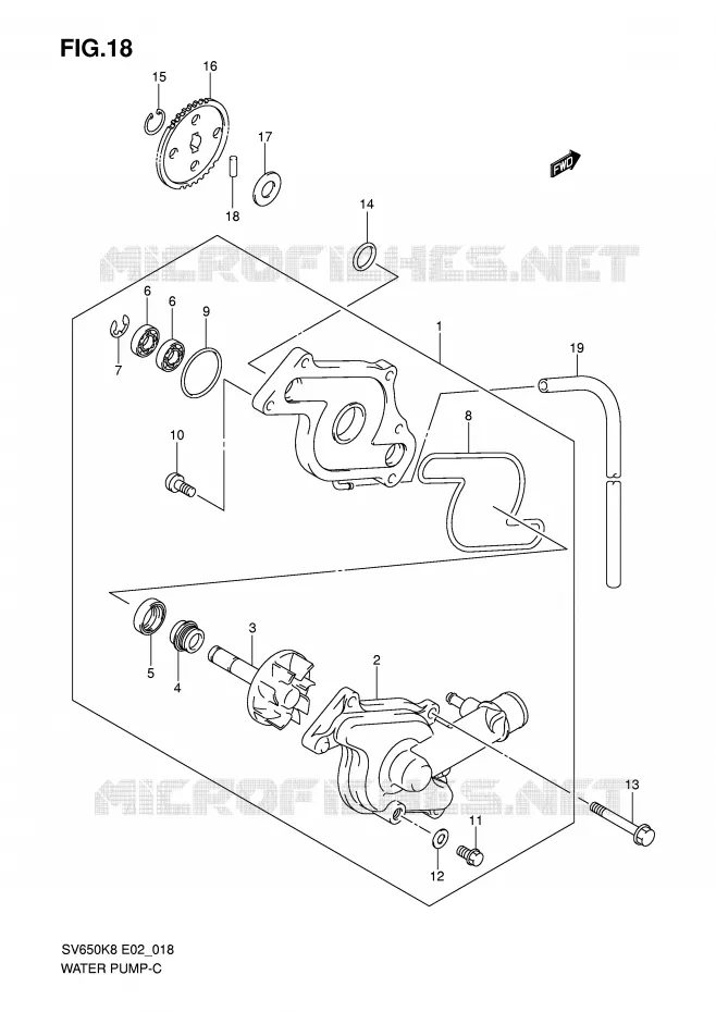 WATERPOMP Suzuki MOTO 650 SV 2009  SV650UAK9(E2)