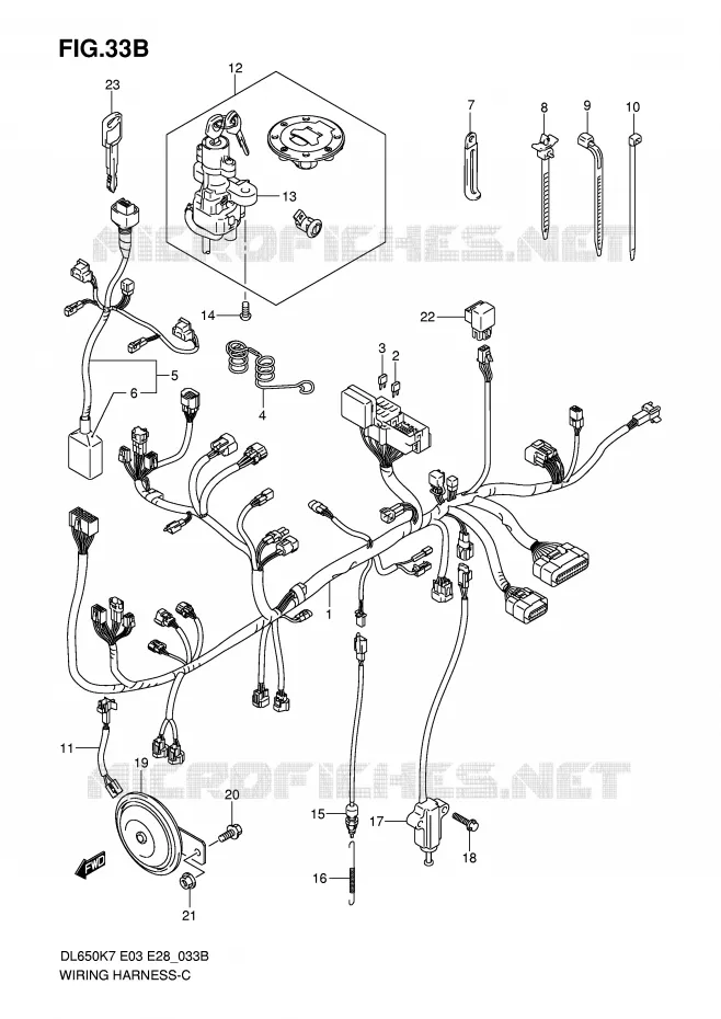 BEDRADING (DL650K8/K9/L0) Suzuki MOTO 650 V-STROM 2009  DL650K9(E3/E28)