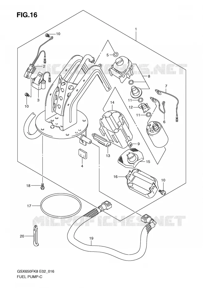 BENZINE POMP Suzuki MOTO 650 GSX-F 2009  GSX650FAK9(E2)