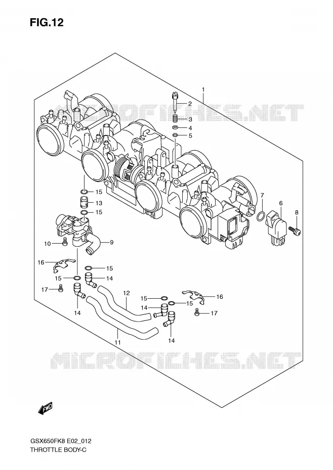 BRANDSTOFINJECTIE ASSY Suzuki MOTO 650 GSX-F 2009  GSX650FK9(E2)