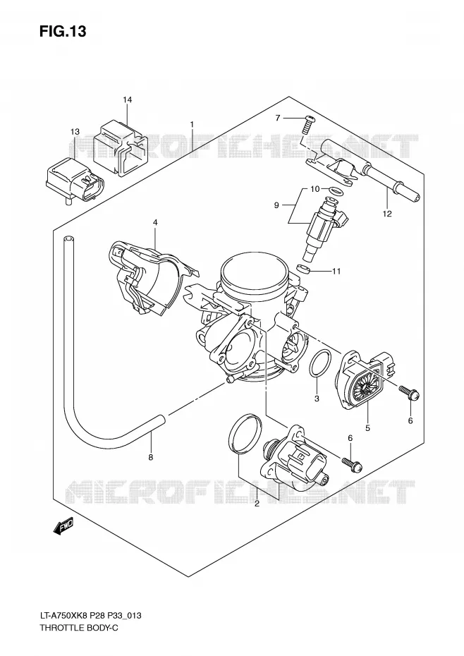 BRANDSTOFINJECTIE ASSY Suzuki QUAD 750 KINGQUAD 2010  LT-A750XZL0(P28/P33)