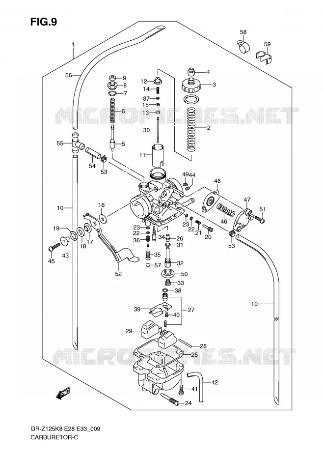 CARBURATOR Suzuki MOTO 125 DR-Z 2012  DR-Z125LL0(E28/E33)
