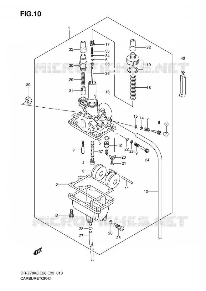 CARBURATOR Suzuki MOTO 70 DR-Z 2009  DR-Z70K9(E28/E33)