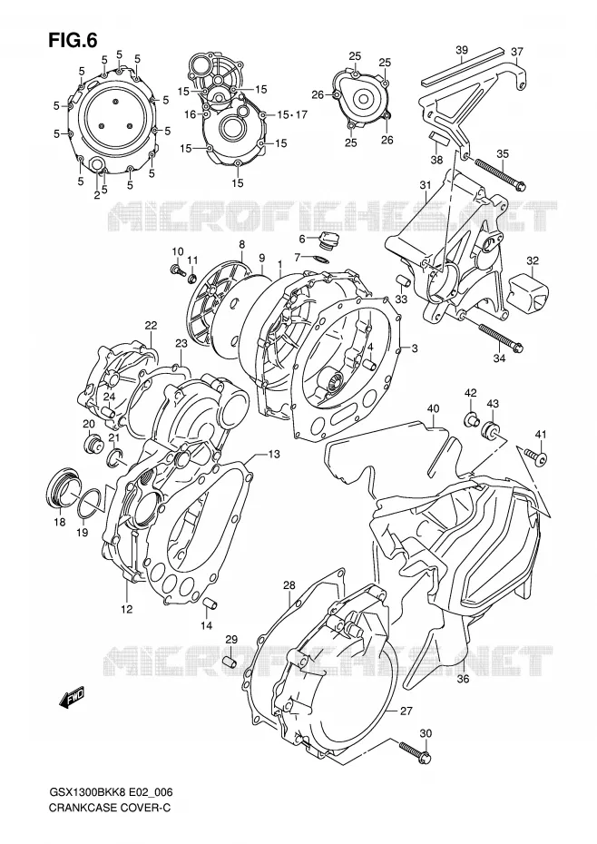 CASING Suzuki MOTO 1300 B-KING 2009  GSX1300BKAU2K8(E2)