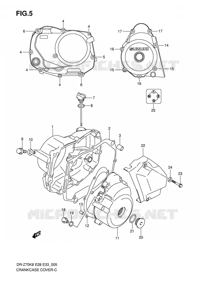 CASING Suzuki MOTO 70 DR-Z 2010  DR-Z70L0(E28/E33)