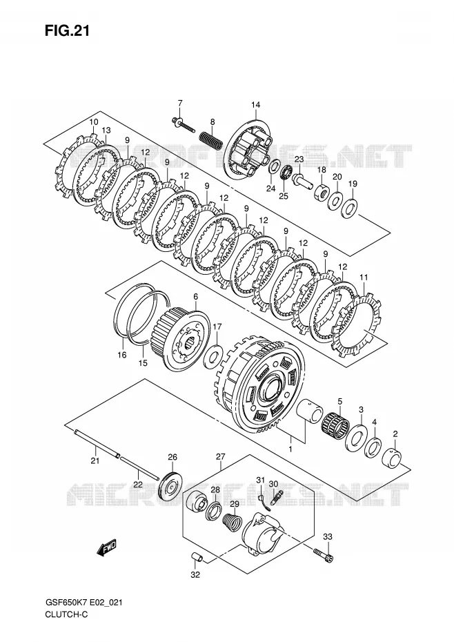 KOPPELING Suzuki MOTO 650 BANDIT 2008  GSF650UAK8(E2)
