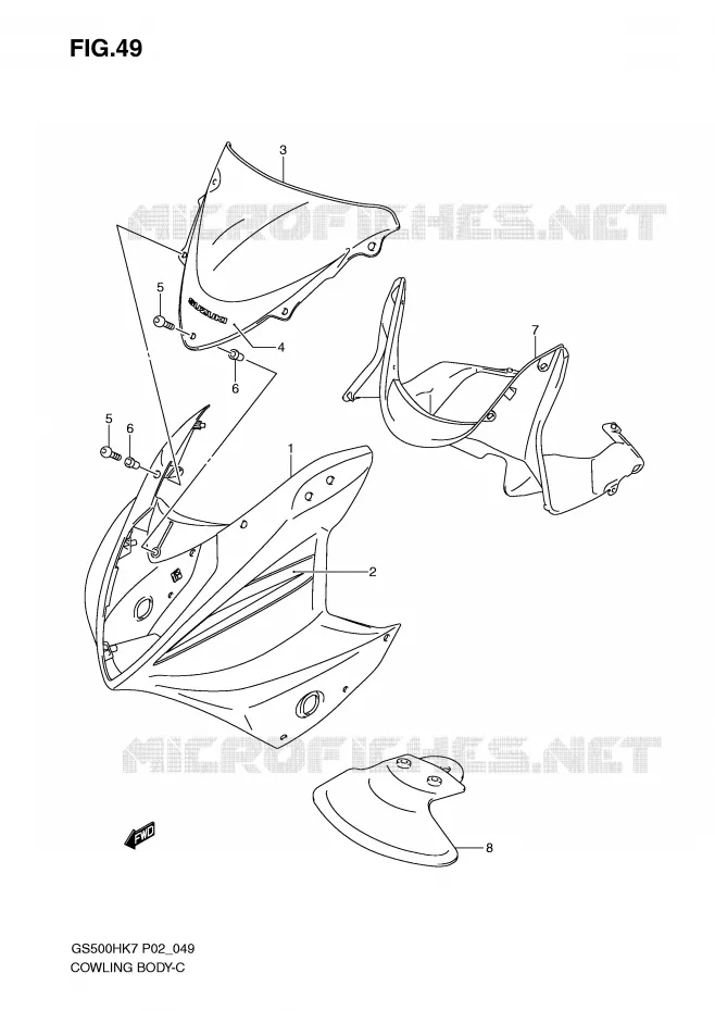 KUIP (GS500FH/FMK7) Suzuki MOTO 500 GS-F 2007  GS500FMK7(P02)