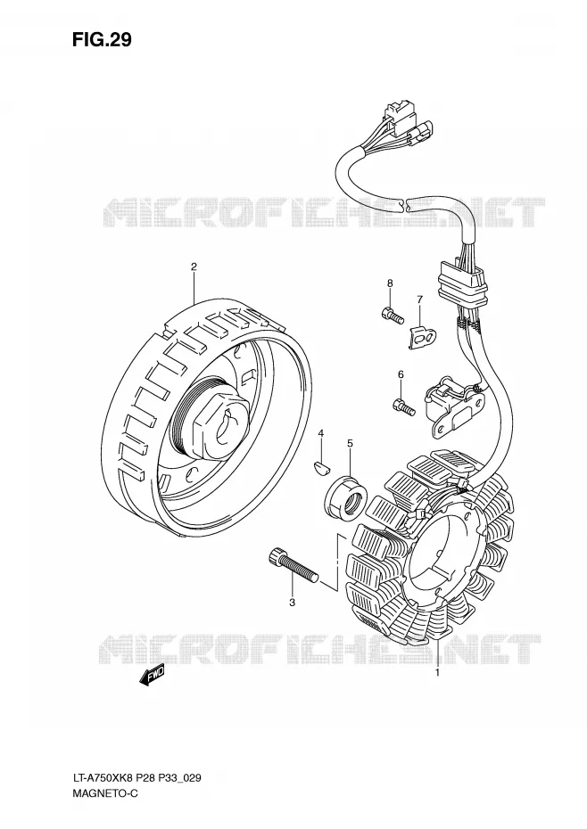 ONTSTEKING Suzuki QUAD 750 KINGQUAD 2009  LT-A750XZK9(P28/P33)