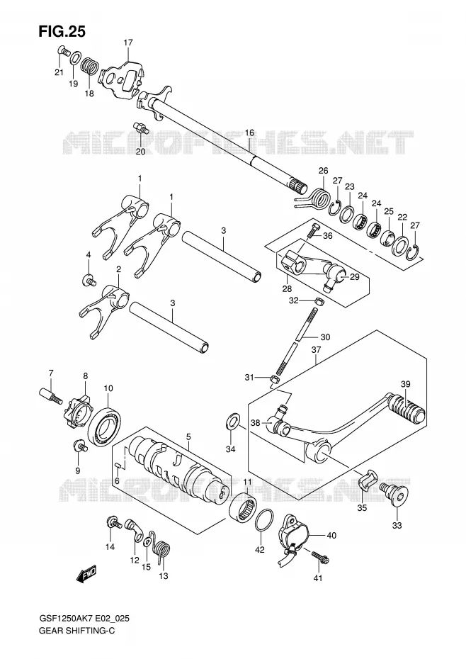 SCHAKELEN ASSY Suzuki MOTO 1250 BANDIT-N 2008  GSF1250K8(E2)
