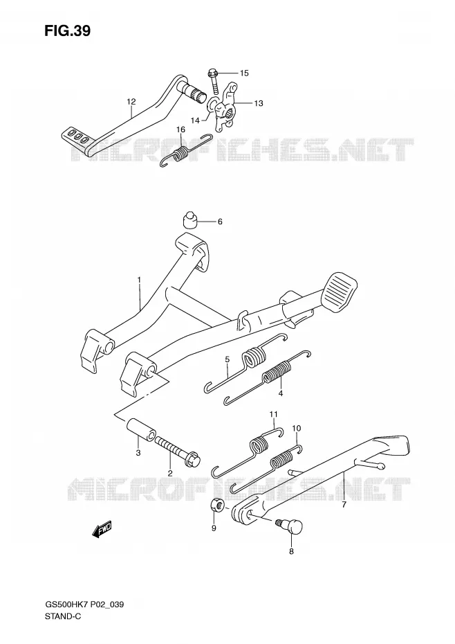 STAND Suzuki MOTO 500 GS-F 2007  GS500FHK7(P02)