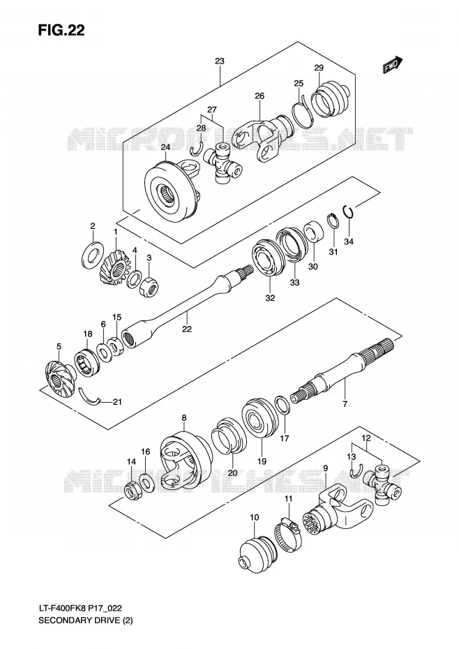 AANDRIJFAS (P24) Suzuki QUAD 400 EIGER 2009  LT-F400FK9(P17)