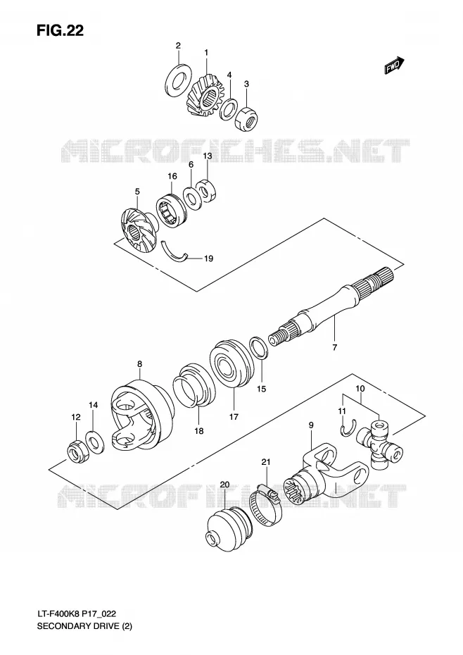 AANDRIJFAS (P24) Suzuki QUAD 400 KINGQUAD 2009  LT-F400K9(P17)