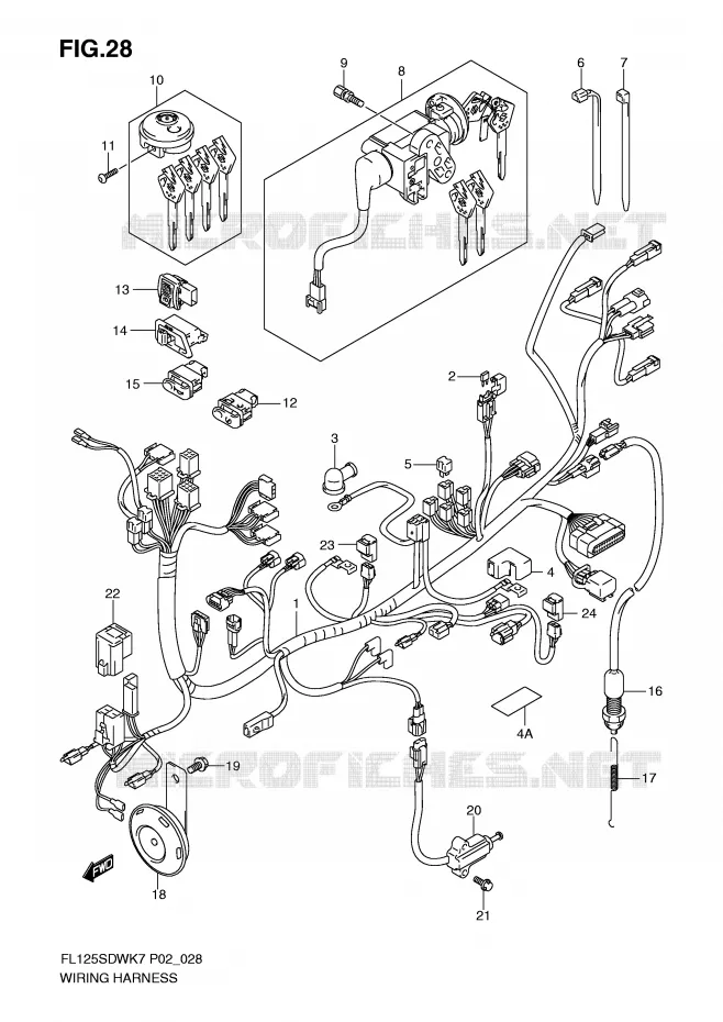 BEDRADING Suzuki SCOOTER 125 FL 2007  FL125SDWK7(P2)