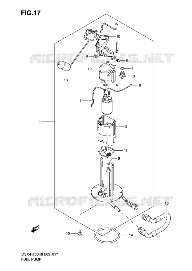 BENZINE POMP Suzuki MOTO 750 GSX-R 2009  GSX-R750UFK9(E2)