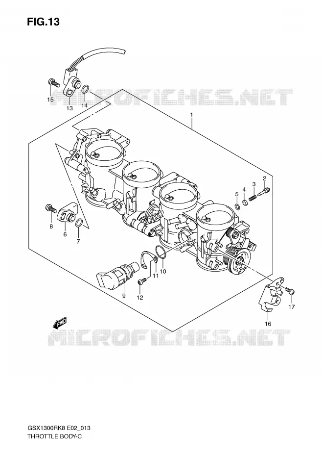 BRANDSTOFINJECTIE ASSY Suzuki MOTO 1300 HAYABUSA 2009  GSX1300RUFK9(E2)