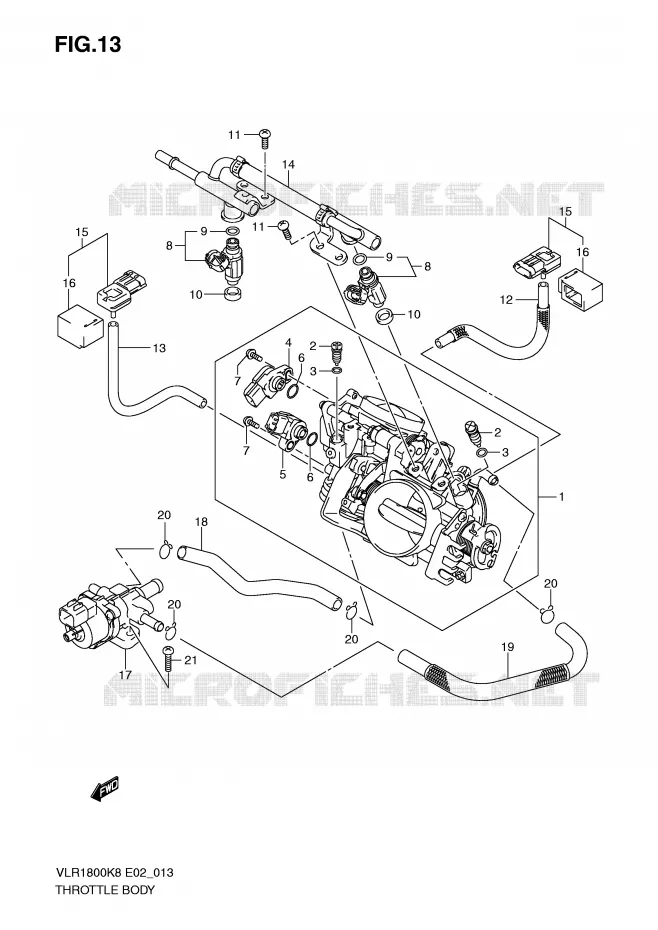 BRANDSTOFINJECTIE ASSY Suzuki MOTO 1800 INTRUDER 2010  VLR1800UFL0(E2)