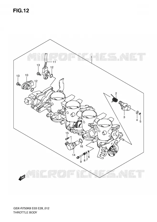 BRANDSTOFINJECTIE ASSY Suzuki MOTO 750 GSX-R 2010  GSX-R750L0(E3/E28)
