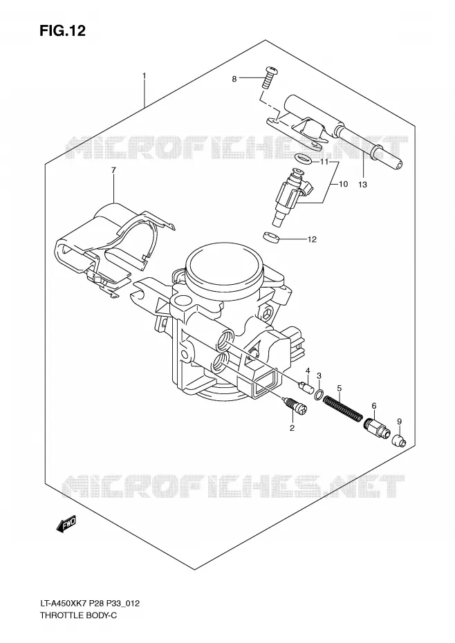 BRANDSTOFINJECTIE ASSY Suzuki QUAD 450 KINGQUAD 2009  LT-A450XZK9(P28/P33)