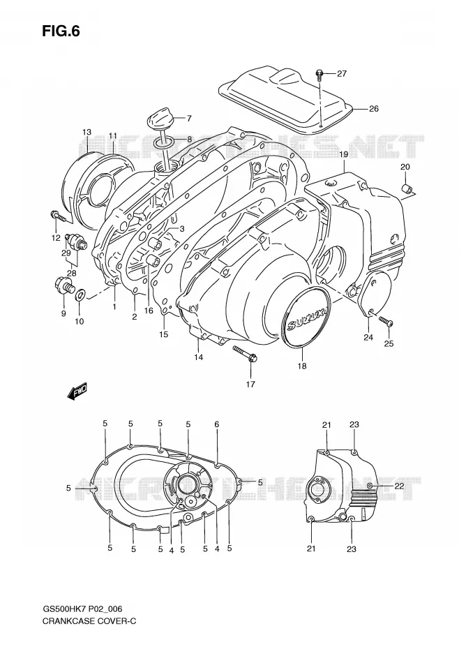 CASING Suzuki MOTO 500 GS-F 2008  GS500FHK8(P02)