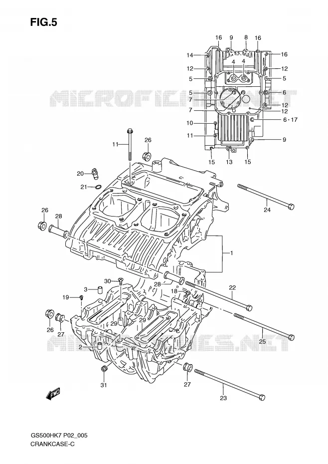 CASING Suzuki MOTO 500 GS-F 2008  GS500FHK8(P02)