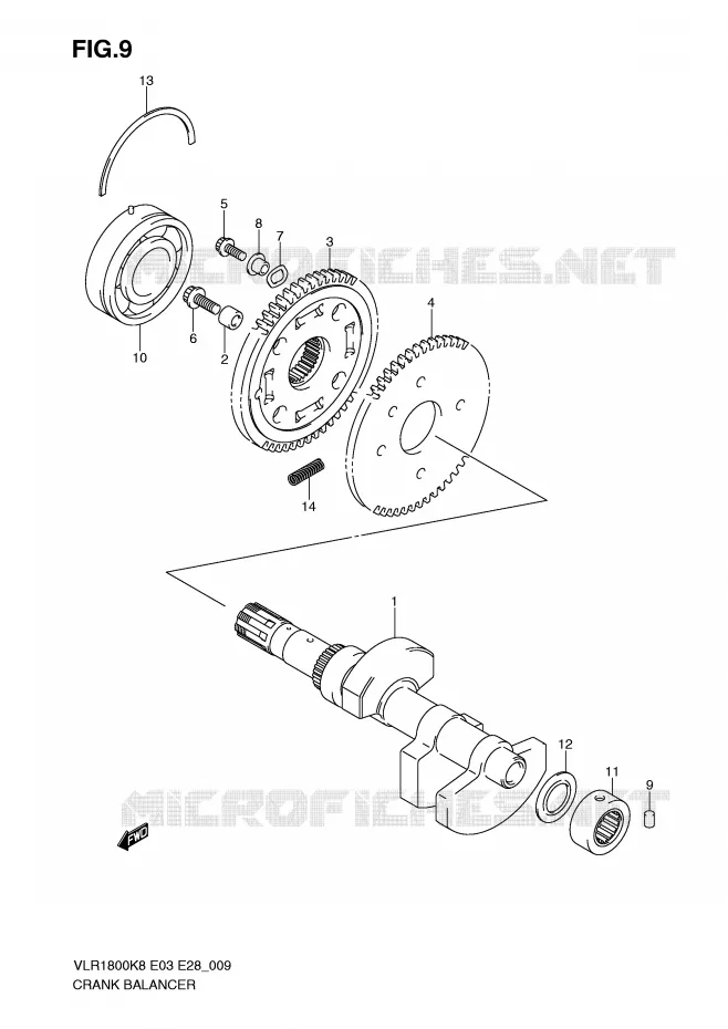 CRANK BALANCER Suzuki MOTO 1800 BOULEVARD 2009  VLR1800K9(E3/E28)