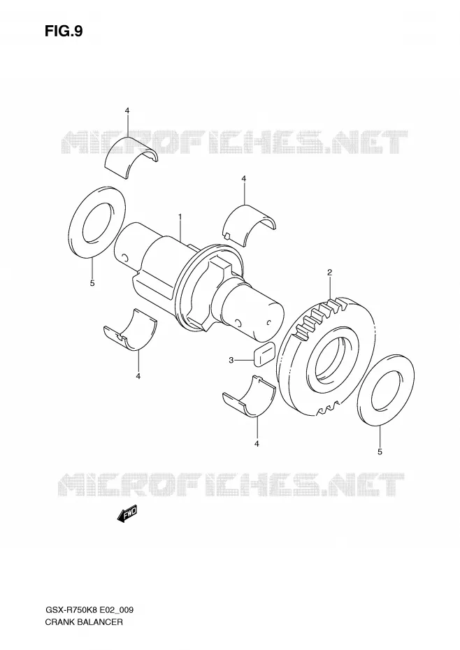 CRANK BALANCER Suzuki MOTO 750 GSX-R 2008  GSX-R750U2K8(E2)