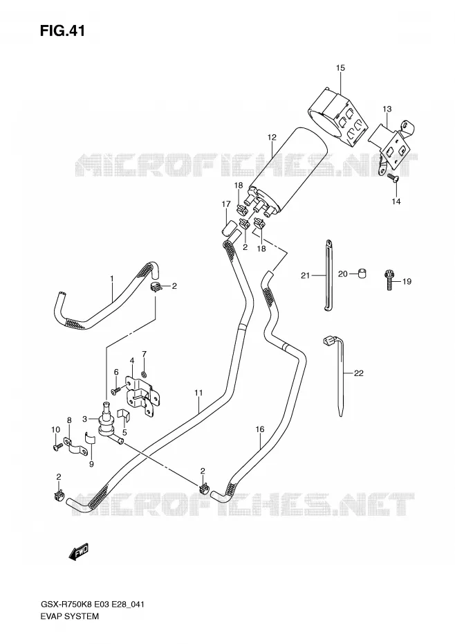 FUEL EVAP SYSTEM (E33) Suzuki MOTO 750 GSX-R 2010  GSX-R750L0(E3/E28)