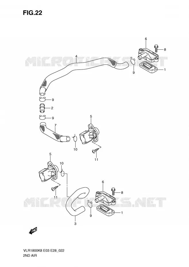 FUEL EVAP SYSTEM (MODEL K8/K9 E33,MODEL L0) Suzuki MOTO 1800 INTRUDER 2010  VLR1800TL0(E3/E28)