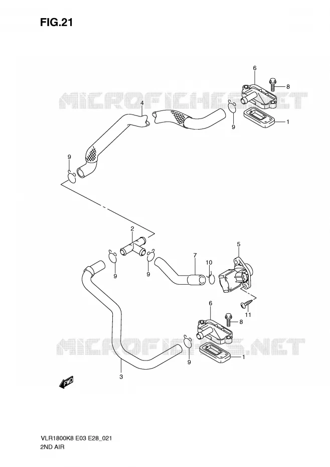 FUEL EVAP SYSTEM (MODEL K8/K9 E3,E28) Suzuki MOTO 1800 INTRUDER 2010  VLR1800L0(E3/E28)