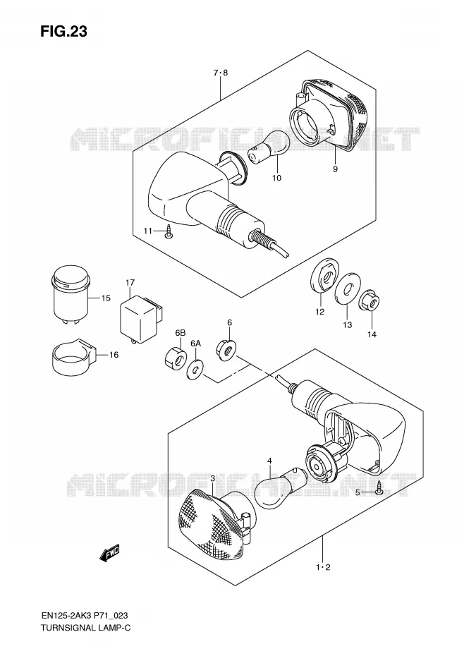 INDICATOREN Suzuki MOTO 125 EN 2006  EN125HUZK6(P71)
